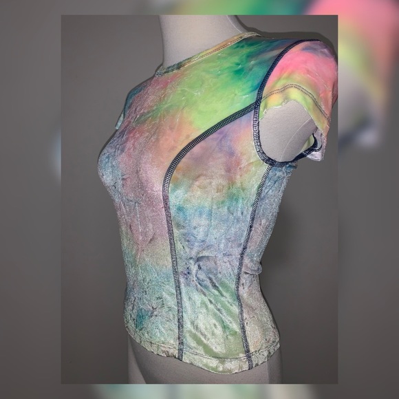 Aritzia Zaylee Rainbow Tie Dye Top - Picture 3 of 5